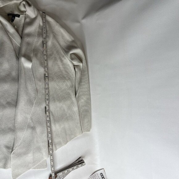 Eileen Fisher Womens Jacket Sweater Size Large Silk Collar Open Front - Picture 10 of 10